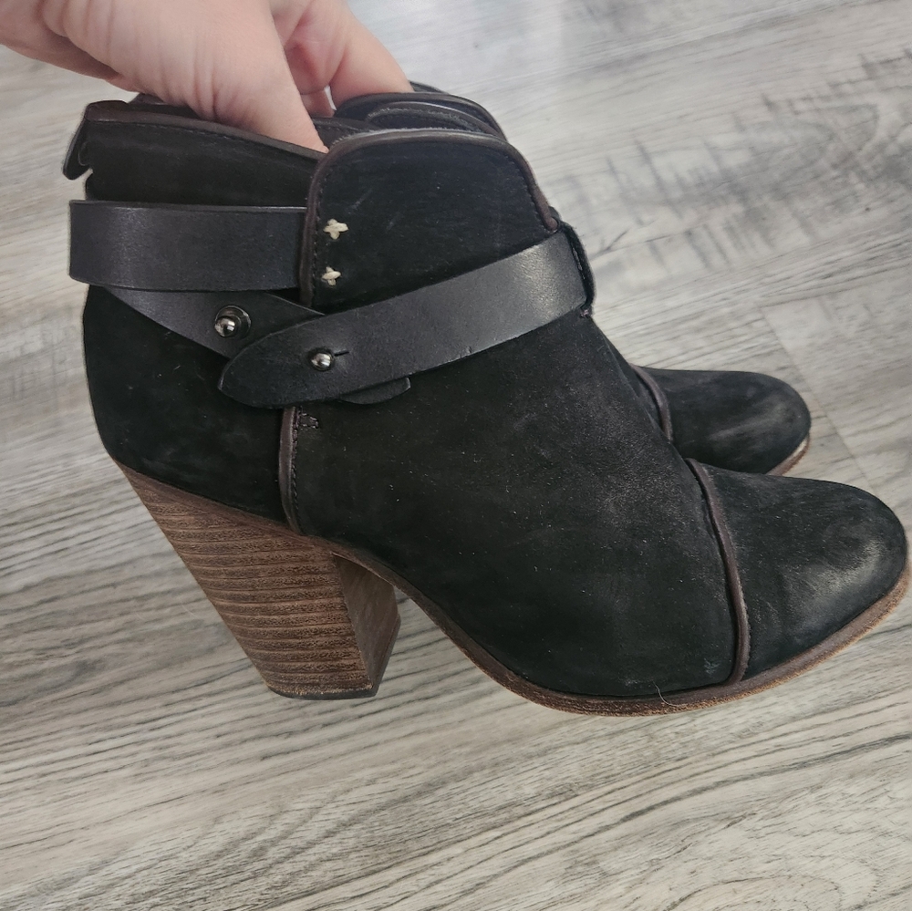 Rag & Bone Harrow black suede boots